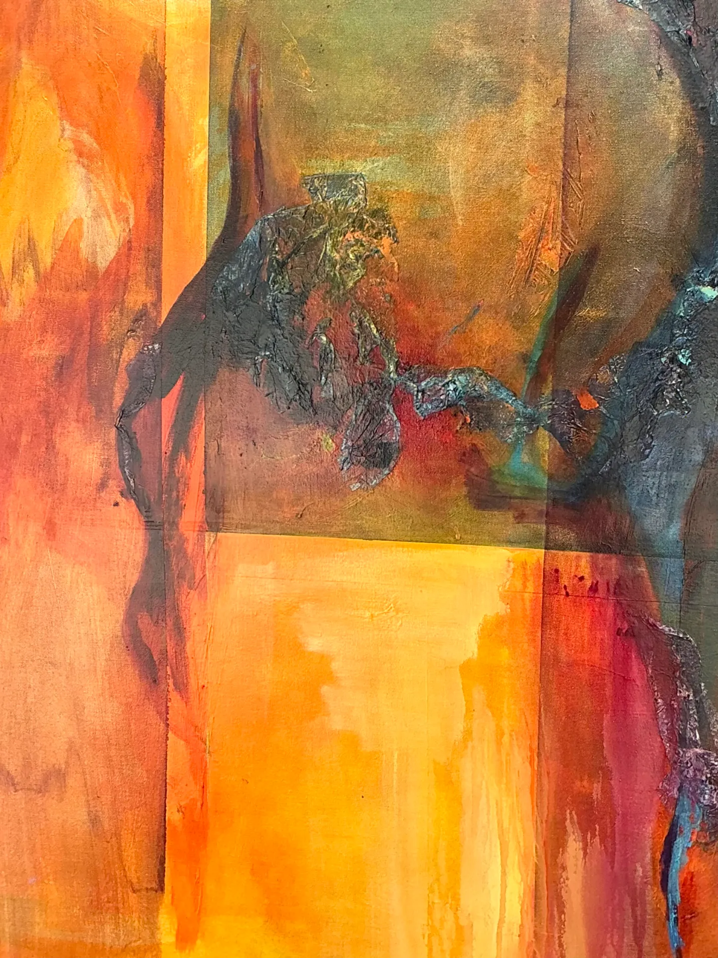 Vintage Abstract Expressionist Oil Painting on Canvas — additional photo 4