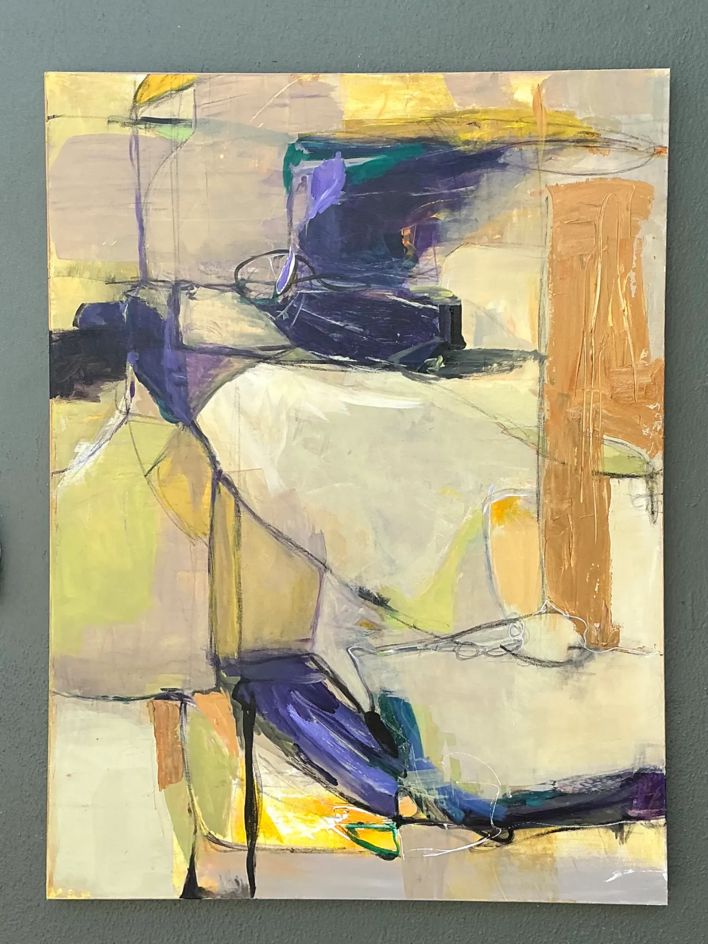 Vintage Abstract Expressionist Oil Painting on Canvas — additional photo 5