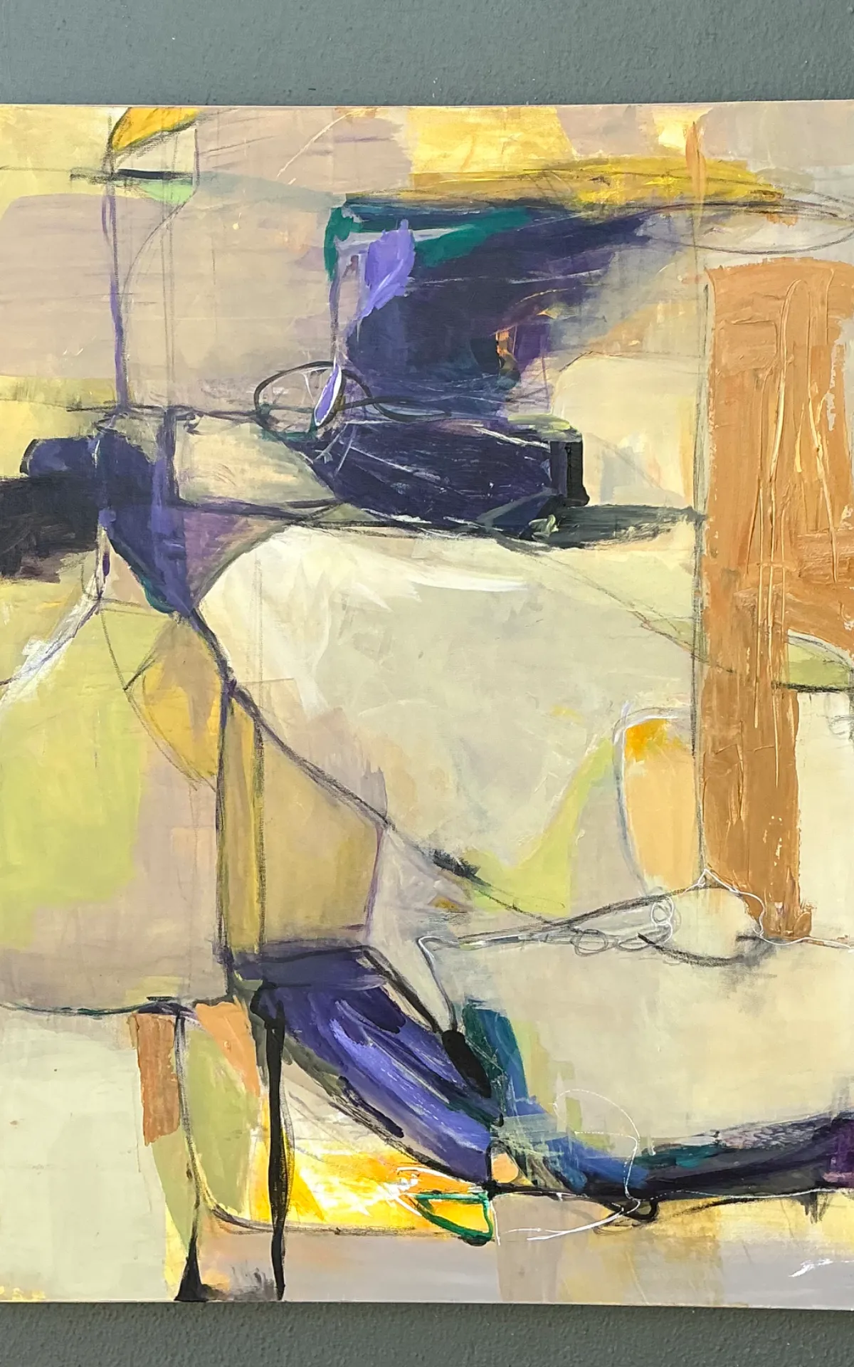 Vintage Abstract Expressionist Oil Painting on Canvas — additional photo 5