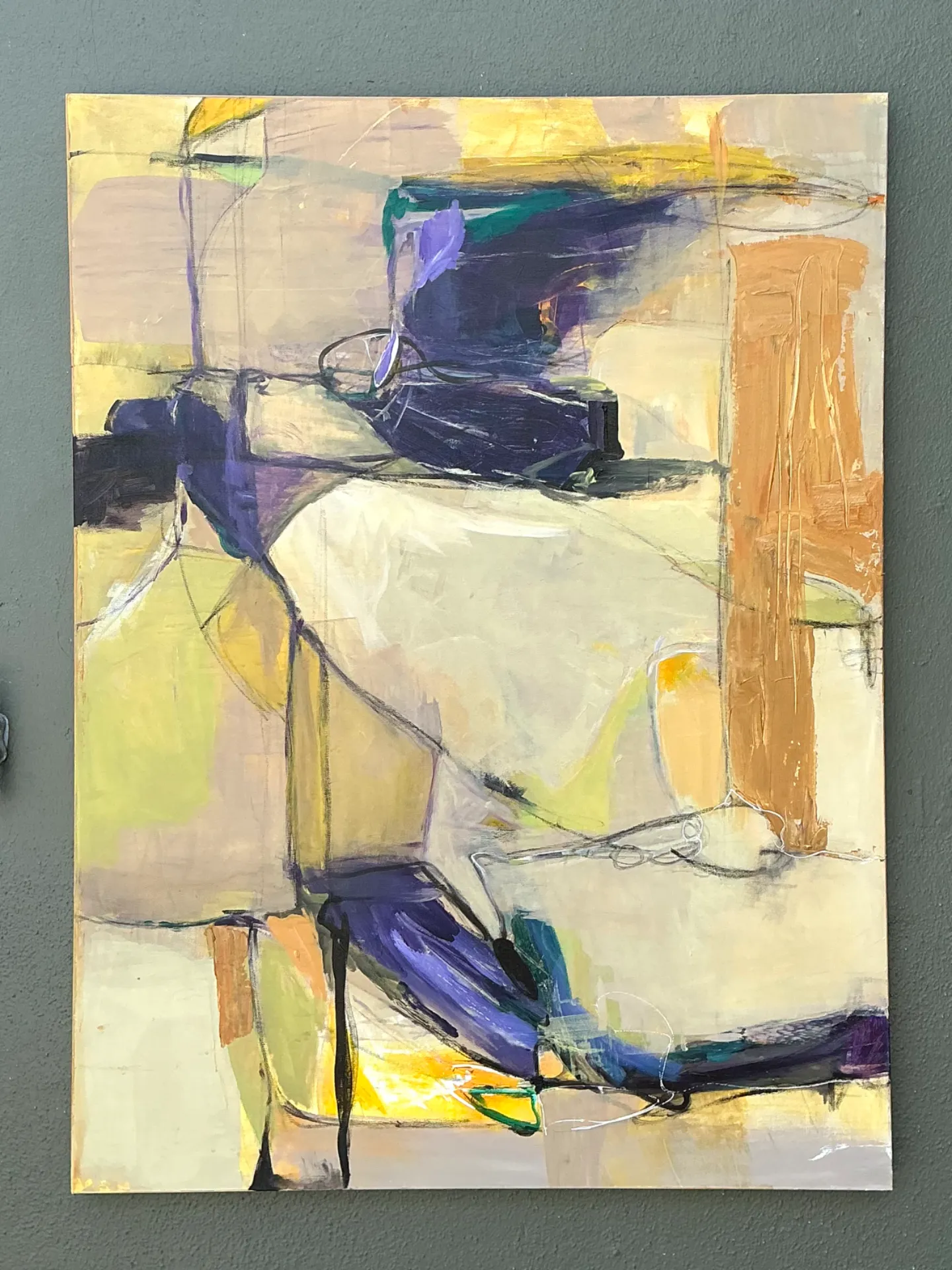 Vintage Abstract Expressionist Oil Painting on Canvas — additional photo 7
