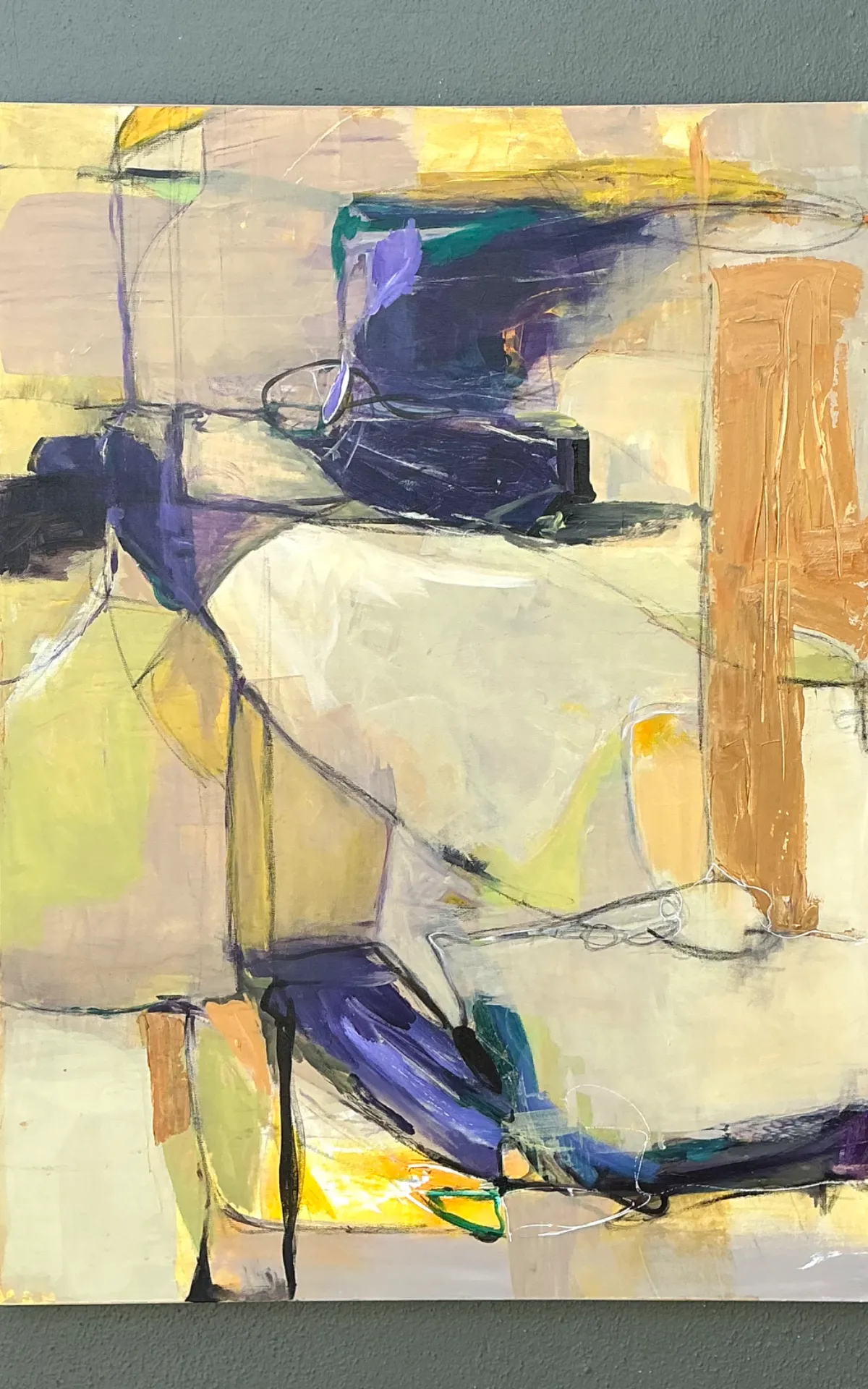 Vintage Abstract Expressionist Oil Painting on Canvas — additional photo 7