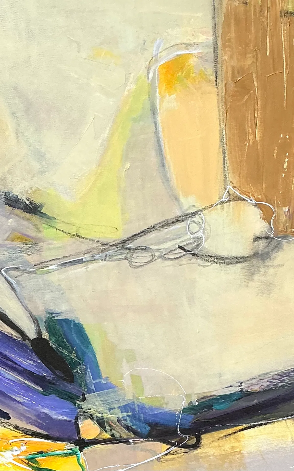 Vintage Abstract Expressionist Oil Painting on Canvas — additional photo 4
