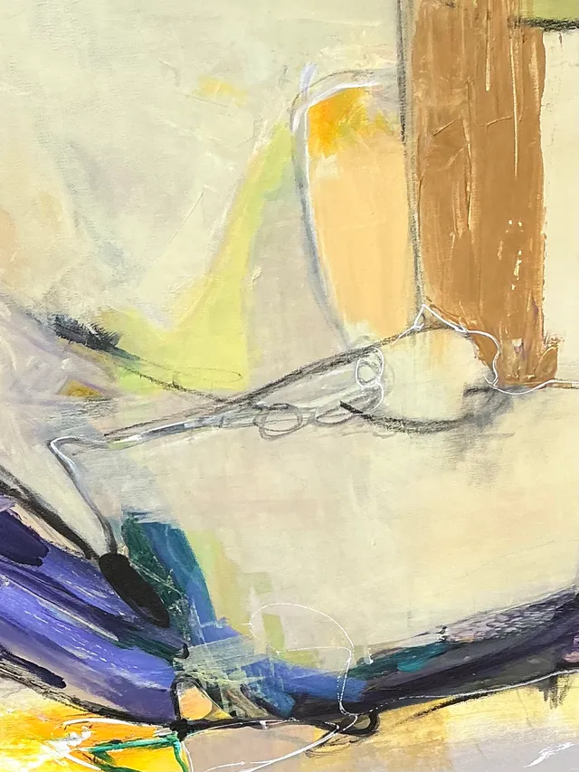 Vintage Abstract Expressionist Oil Painting on Canvas — additional photo 4