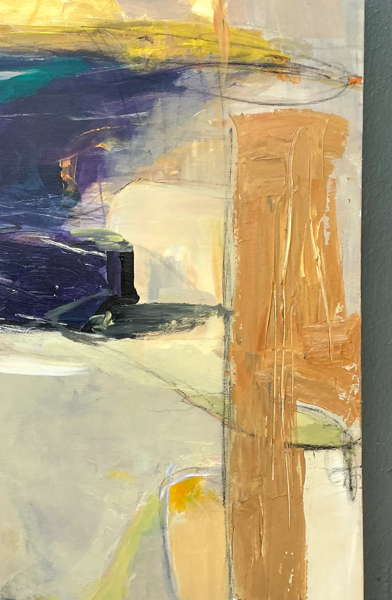 Vintage Abstract Expressionist Oil Painting on Canvas — additional photo 6