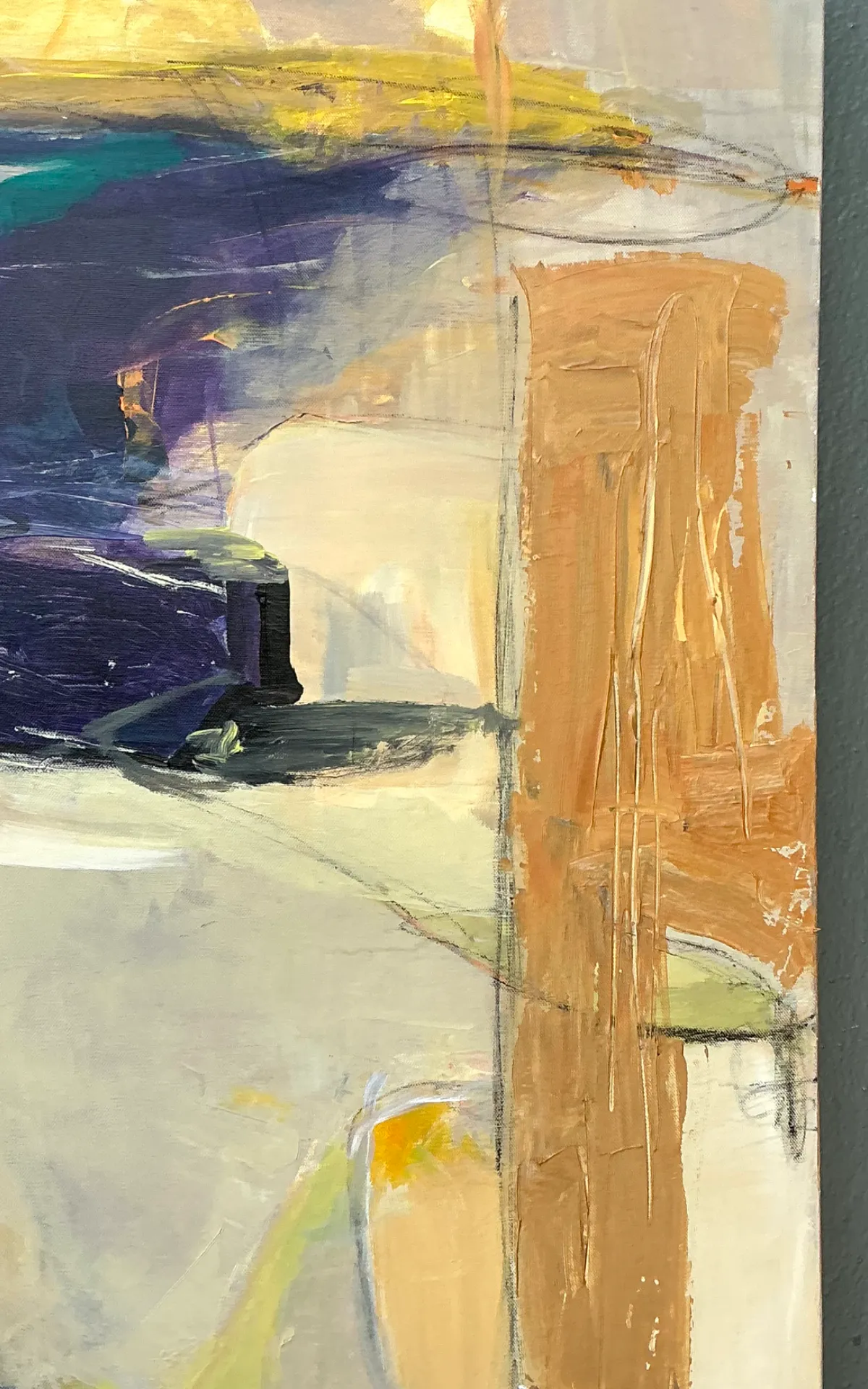 Vintage Abstract Expressionist Oil Painting on Canvas — additional photo 6