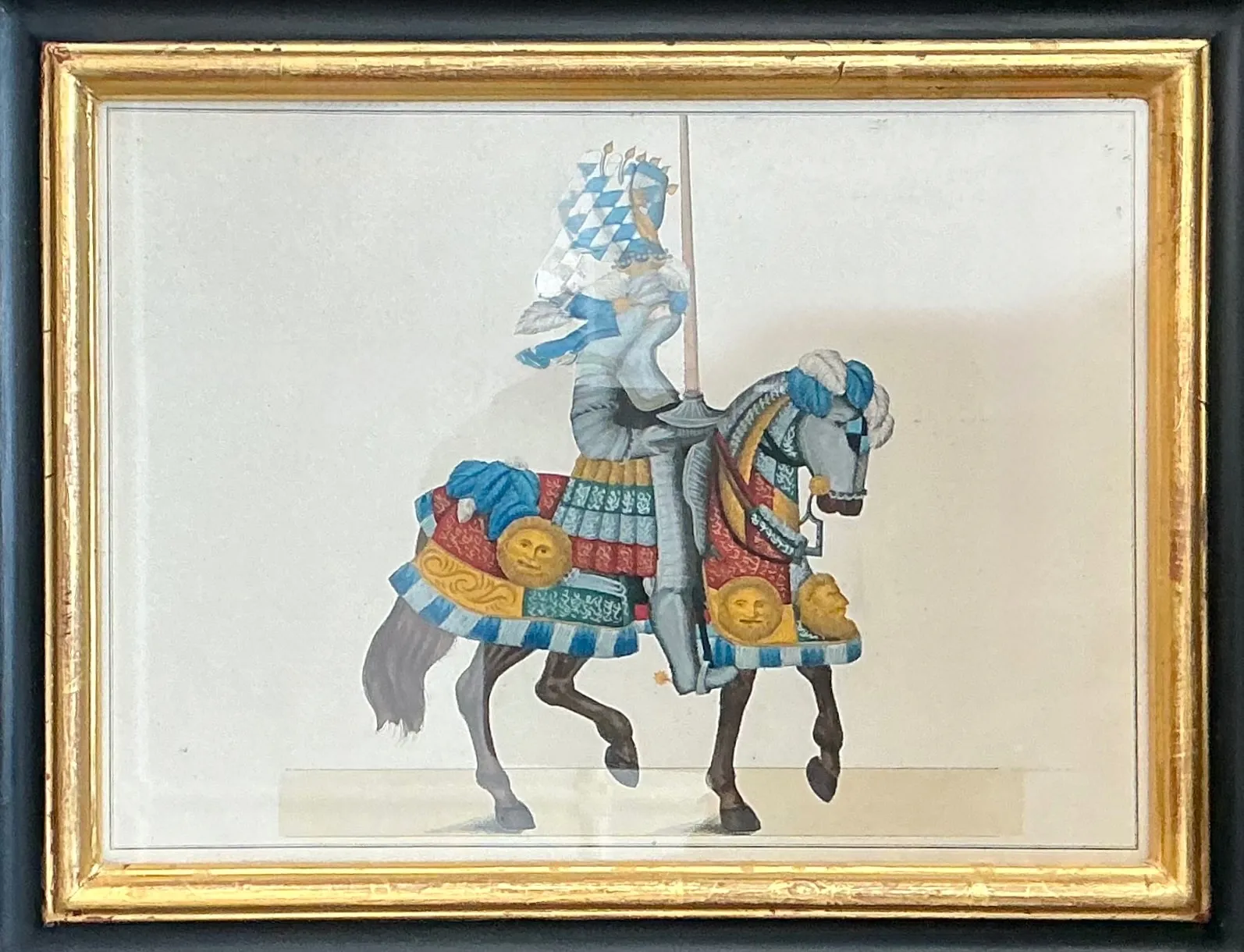Vintage Medieval Knight Prints in Black Frames - Set of 4 — additional photo 4
