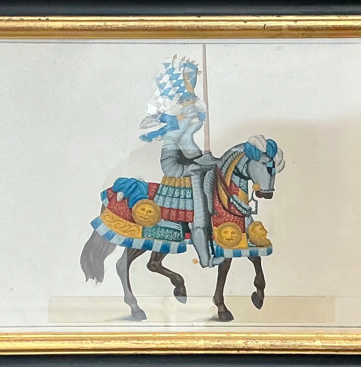 Vintage Medieval Knight Prints in Black Frames - Set of 4 — additional photo 4