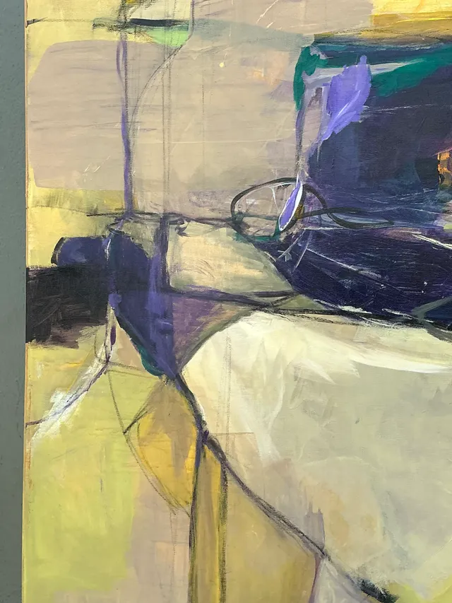 Vintage Abstract Expressionist Oil Painting on Canvas — additional photo 8
