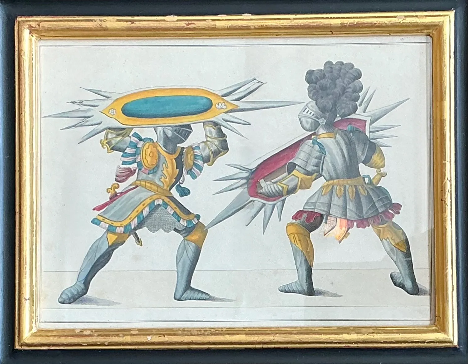 Vintage Medieval Knight Prints in Black Frames - Set of 4 — additional photo 8