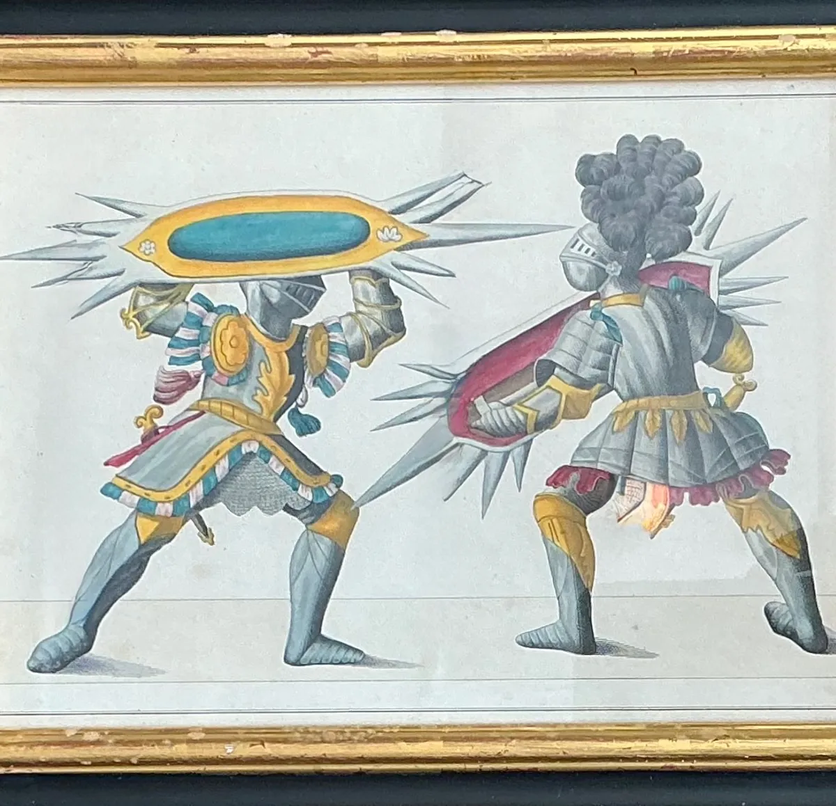 Vintage Medieval Knight Prints in Black Frames - Set of 4 — additional photo 8