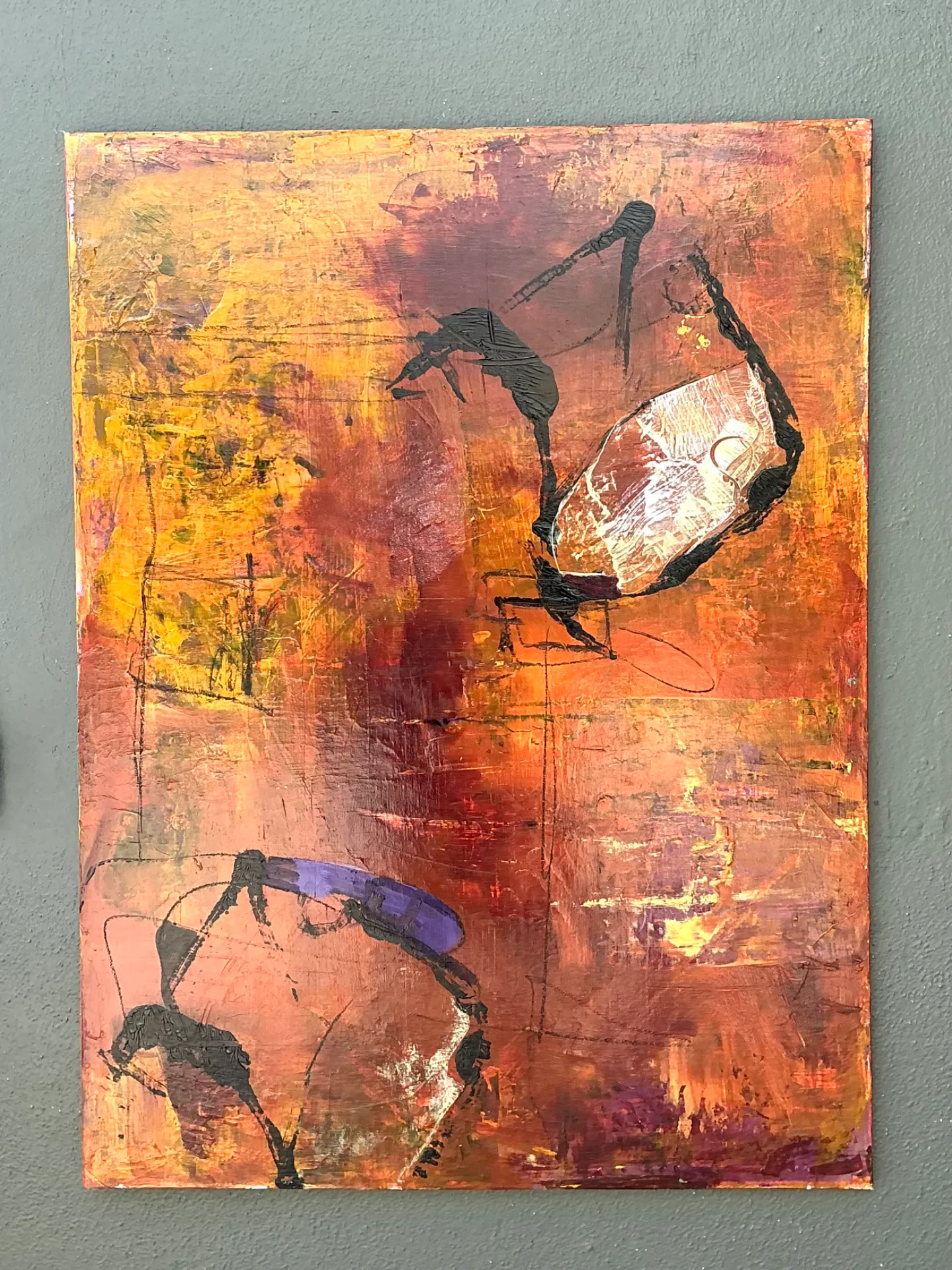 Vintage Abstract Expressionist Oil Painting on Canvas — additional photo 8