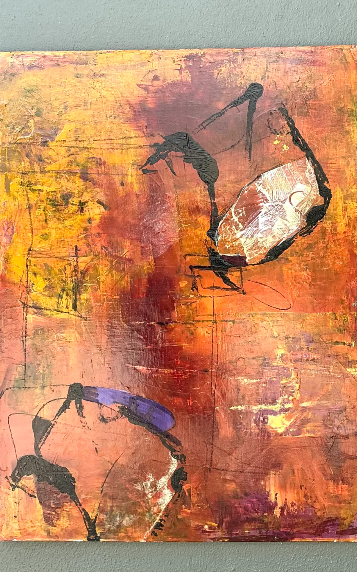 Vintage Abstract Expressionist Oil Painting on Canvas — additional photo 6