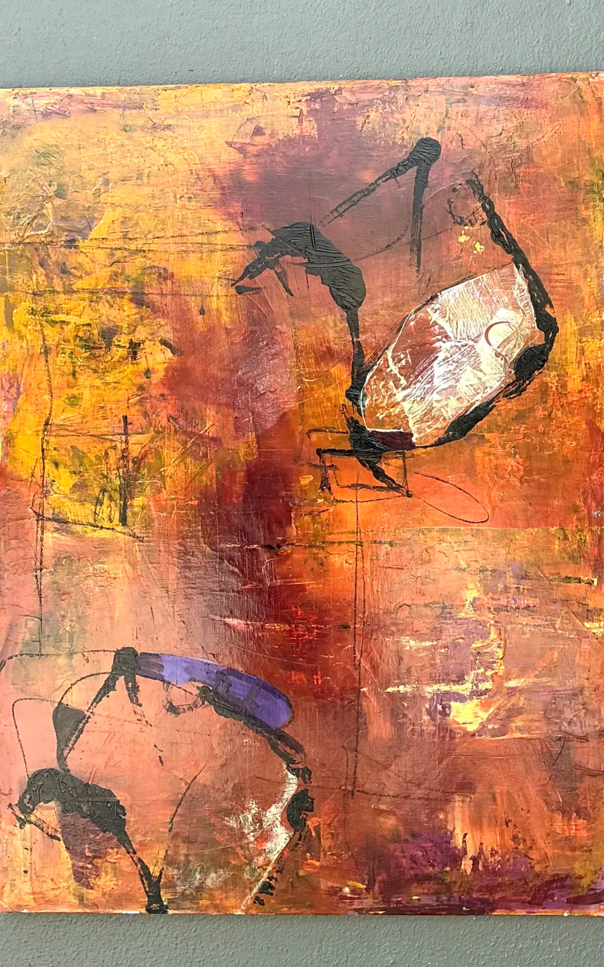 Vintage Abstract Expressionist Oil Painting on Canvas — additional photo 5