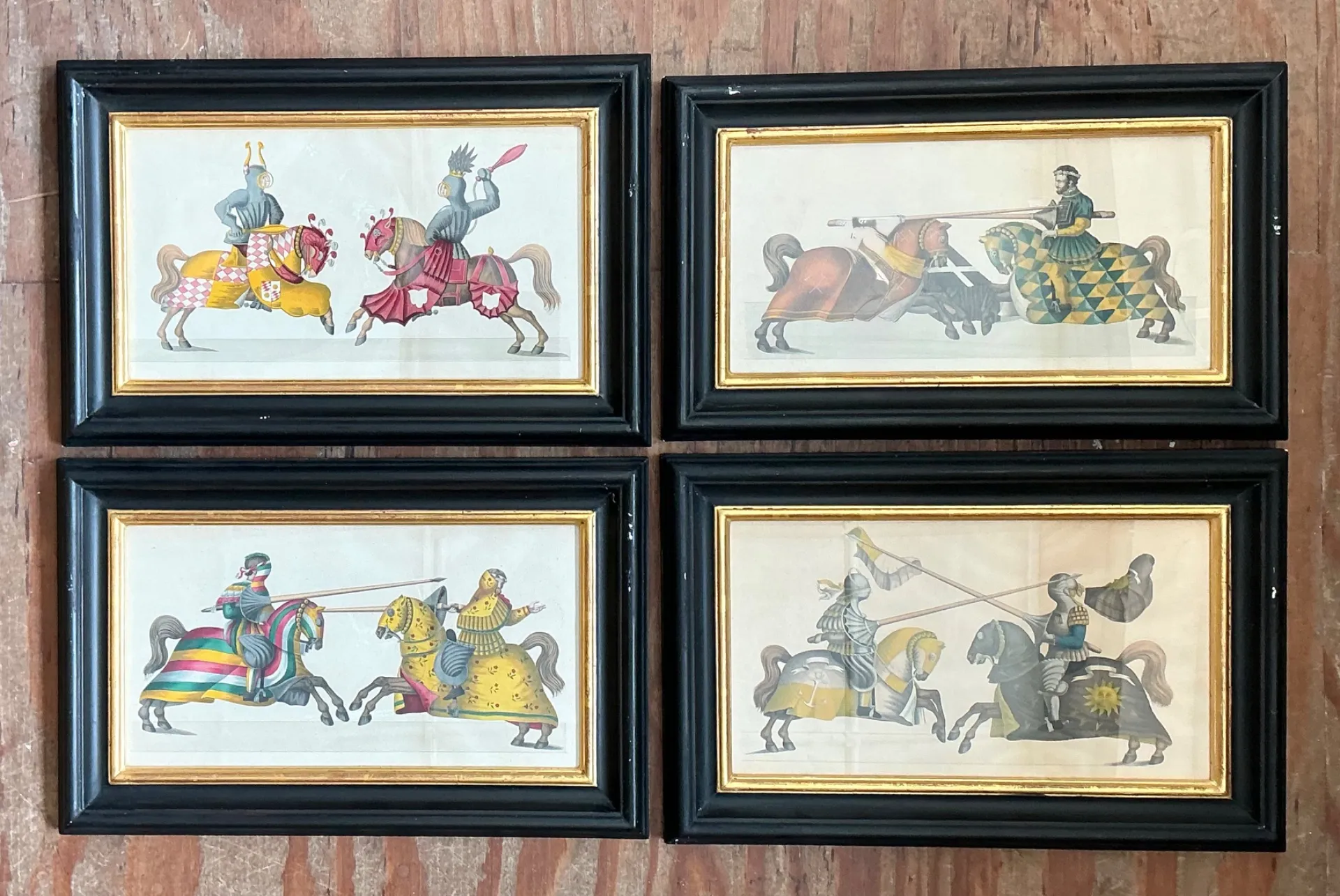 Vintage Medieval Knight Prints in Black Frames - Set of 4 — additional photo 5