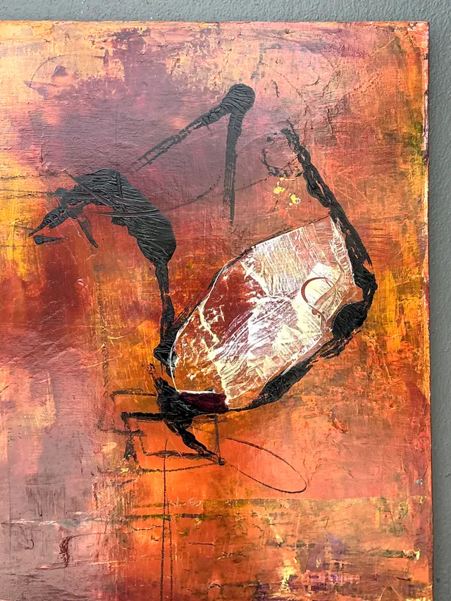 Vintage Abstract Expressionist Oil Painting on Canvas — additional photo 3