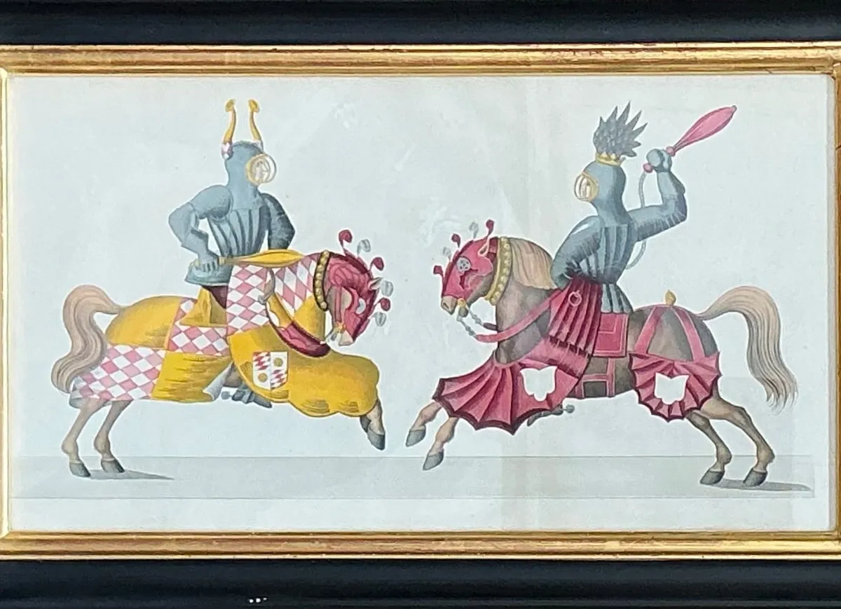Vintage Medieval Knight Prints in Black Frames - Set of 4 — additional photo 6