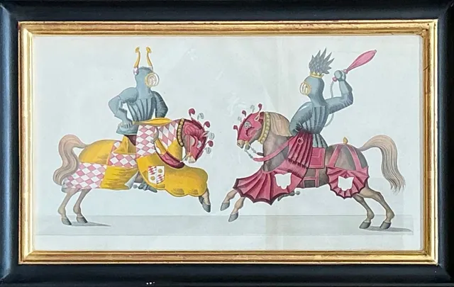 Vintage Medieval Knight Prints in Black Frames - Set of 4 — additional photo 6