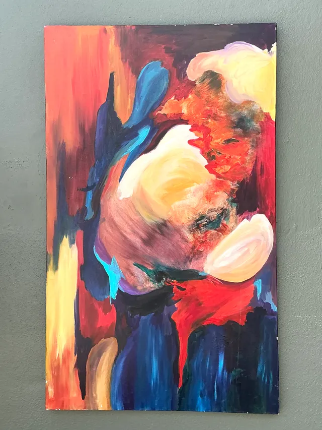 Vintage Abstract Expressionist Oil Painting on Canvas — additional photo 8