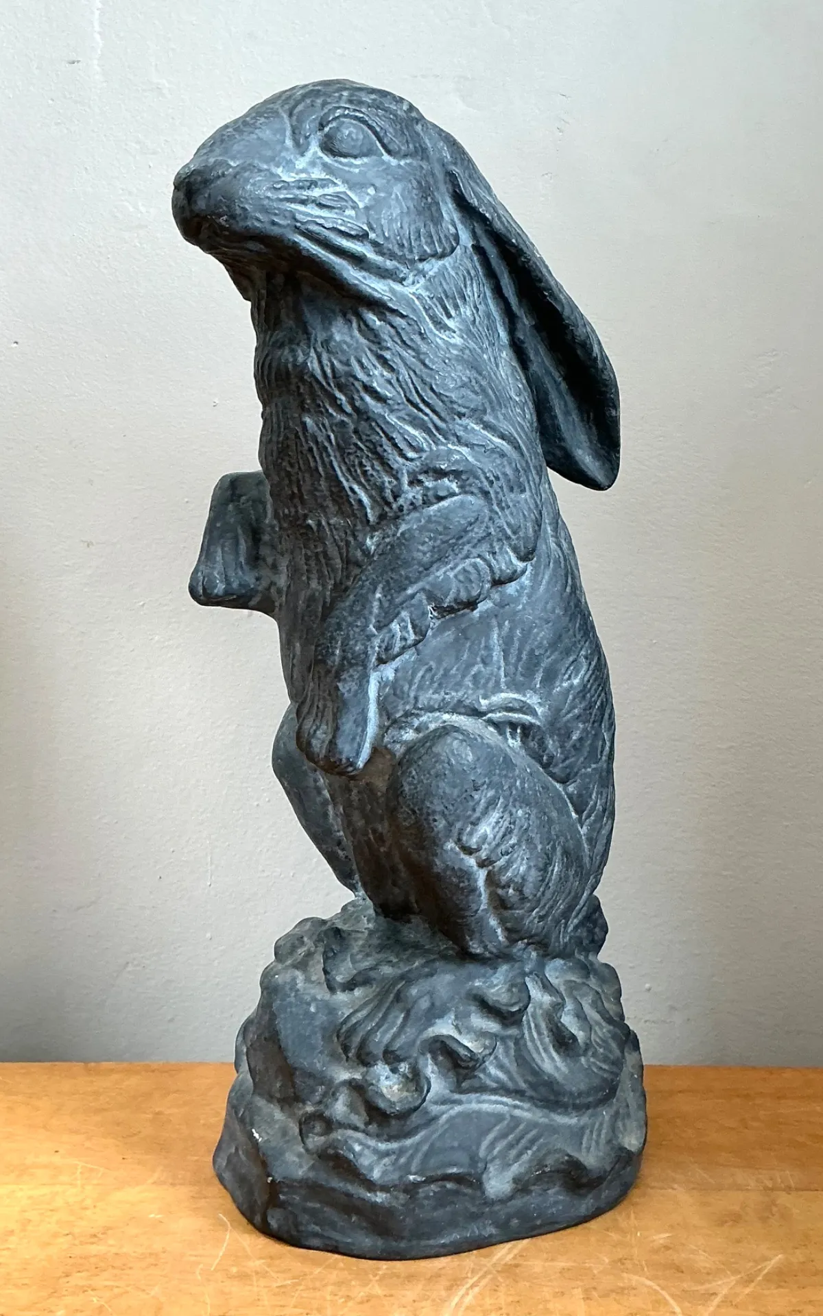 Vintage Cast Ecoplaster Rabbit Sculpture — additional photo 8