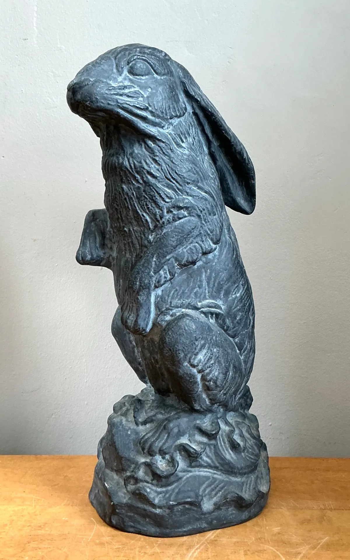 Vintage Cast Ecoplaster Rabbit Sculpture — additional photo 3
