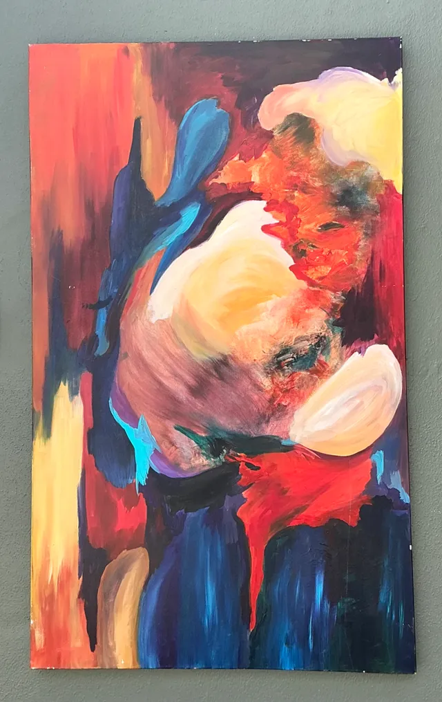 Vintage Abstract Expressionist Oil Painting on Canvas — additional photo 3