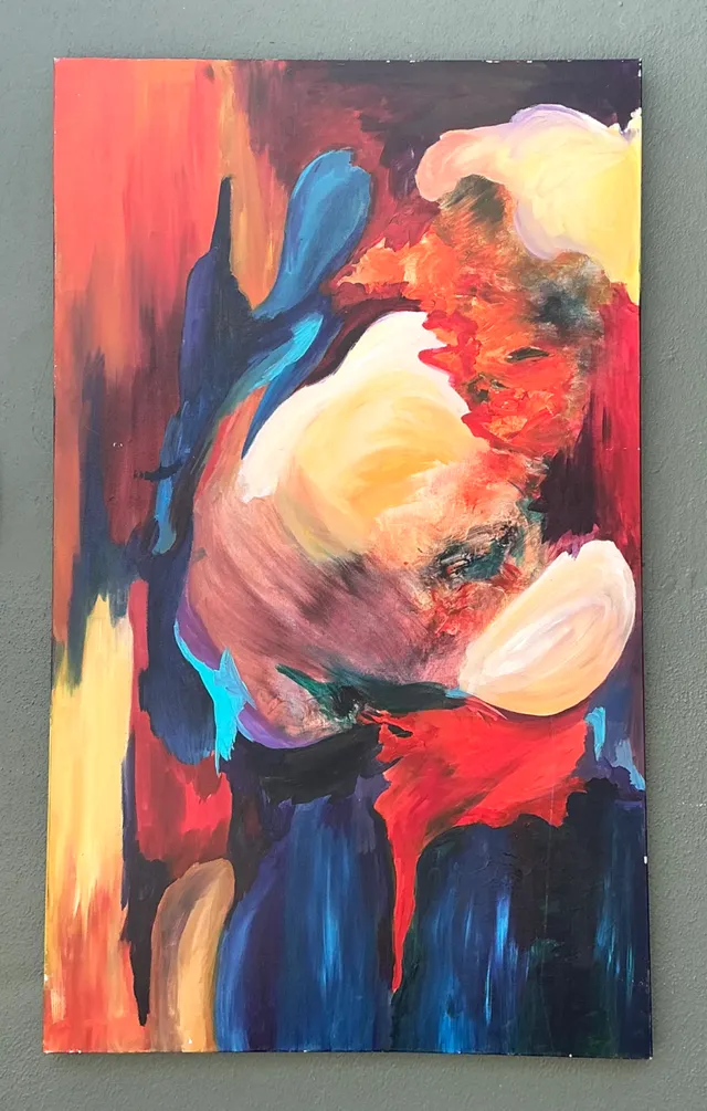 Vintage Abstract Expressionist Oil Painting on Canvas — additional photo 5