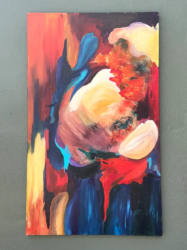 Vintage Abstract Expressionist Oil Painting on Canvas — additional photo 7