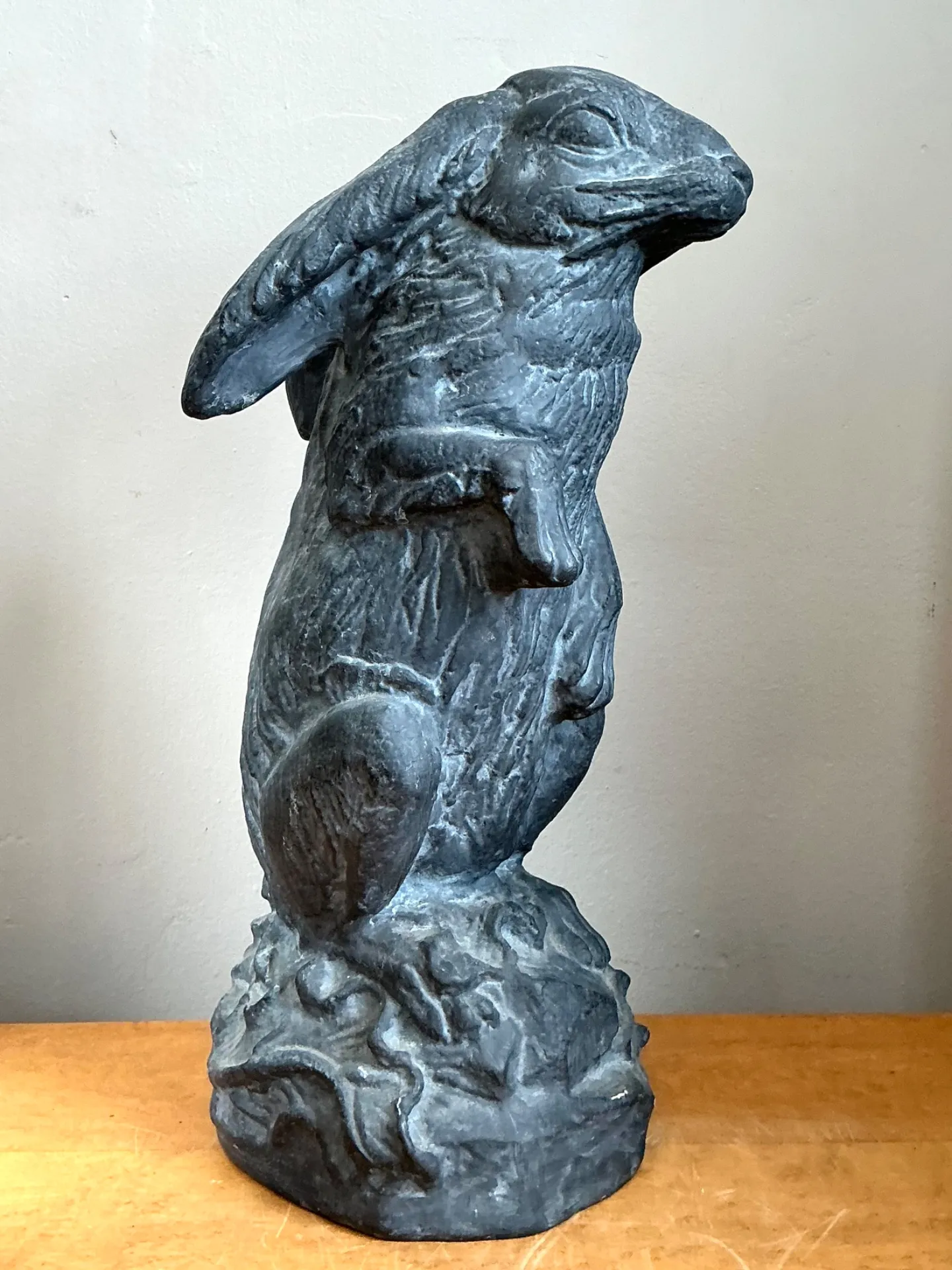 Vintage Cast Ecoplaster Rabbit Sculpture — additional photo 7