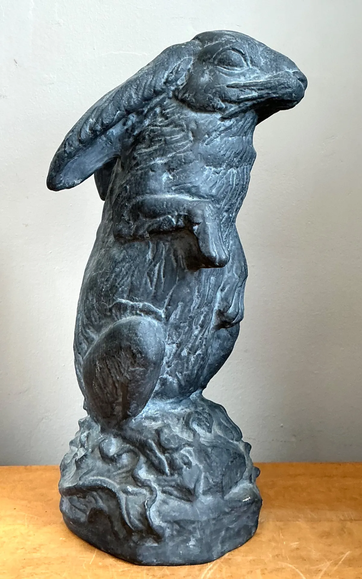Vintage Cast Ecoplaster Rabbit Sculpture — additional photo 7