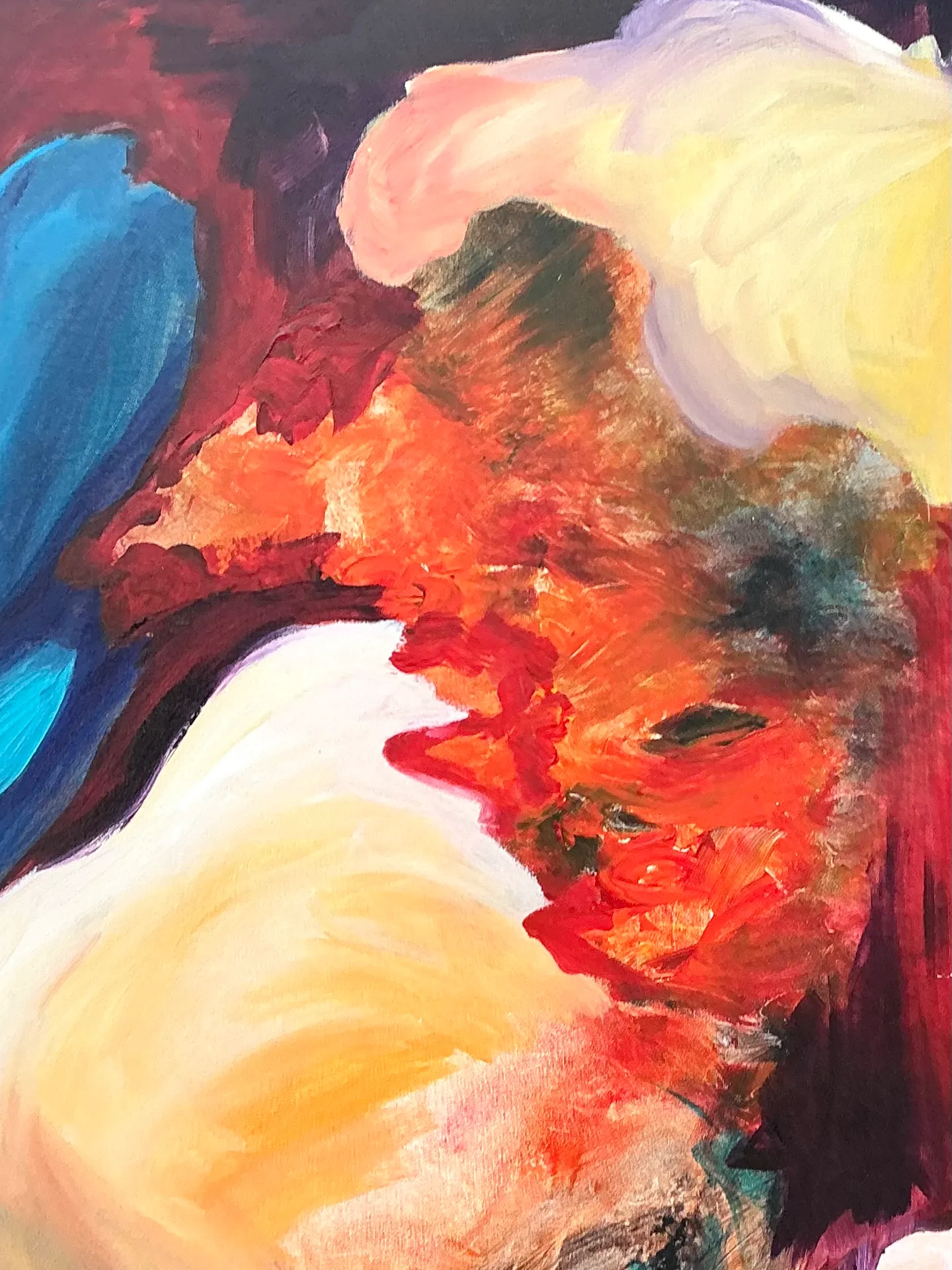 Vintage Abstract Expressionist Oil Painting on Canvas — additional photo 2