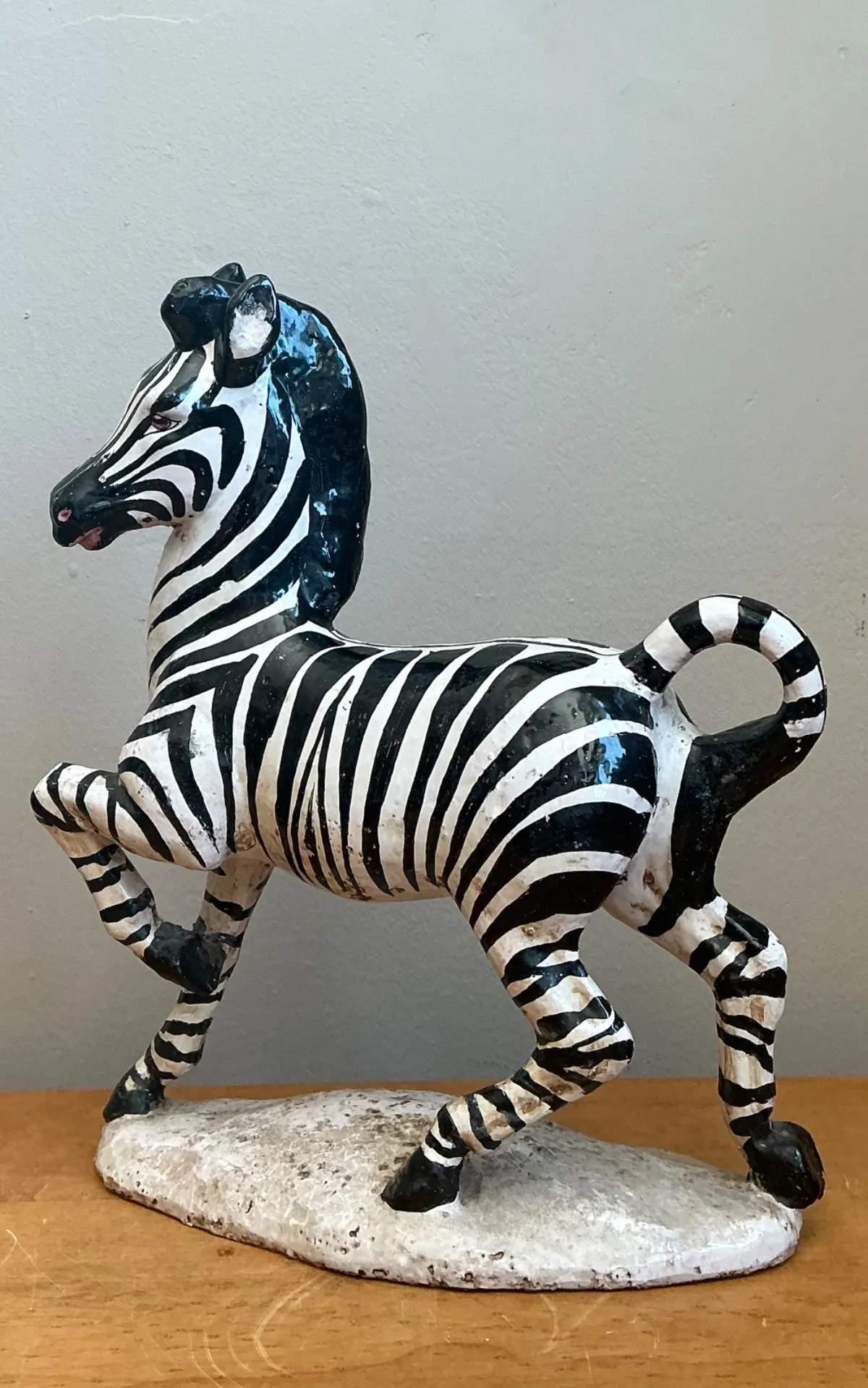 Vintage Italian Ceramic Zebra Sculpture — additional photo 7
