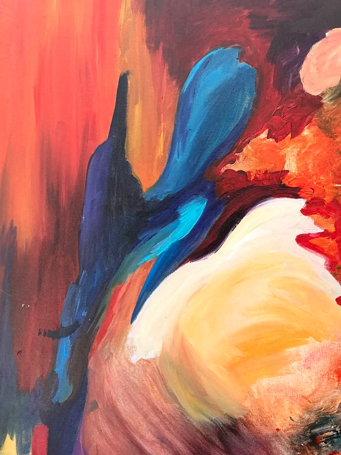 Vintage Abstract Expressionist Oil Painting on Canvas — additional photo 4