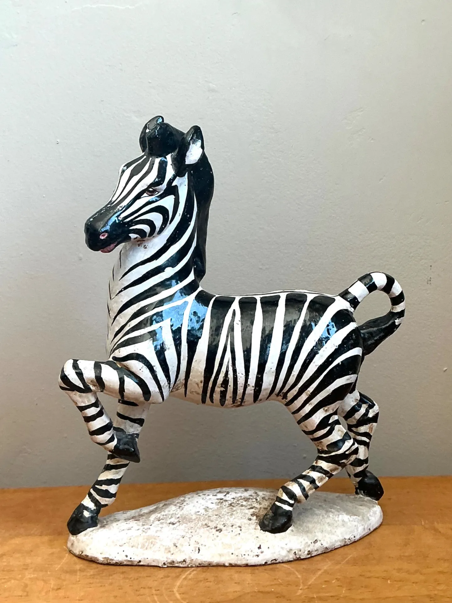 Vintage Italian Ceramic Zebra Sculpture — additional photo 5