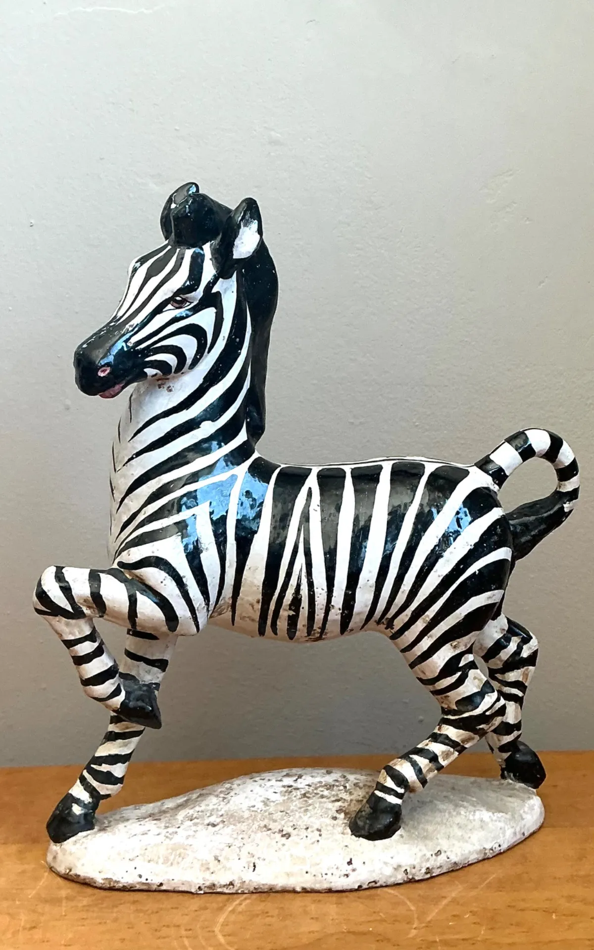 Vintage Italian Ceramic Zebra Sculpture — additional photo 5
