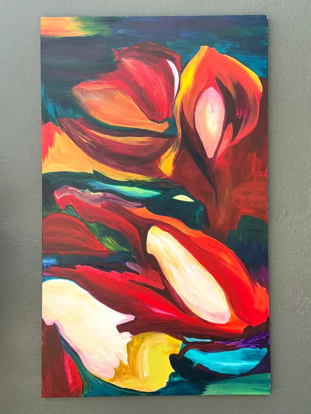 Vintage Abstract Expressionist Oil Painting on Canvas — additional photo 8