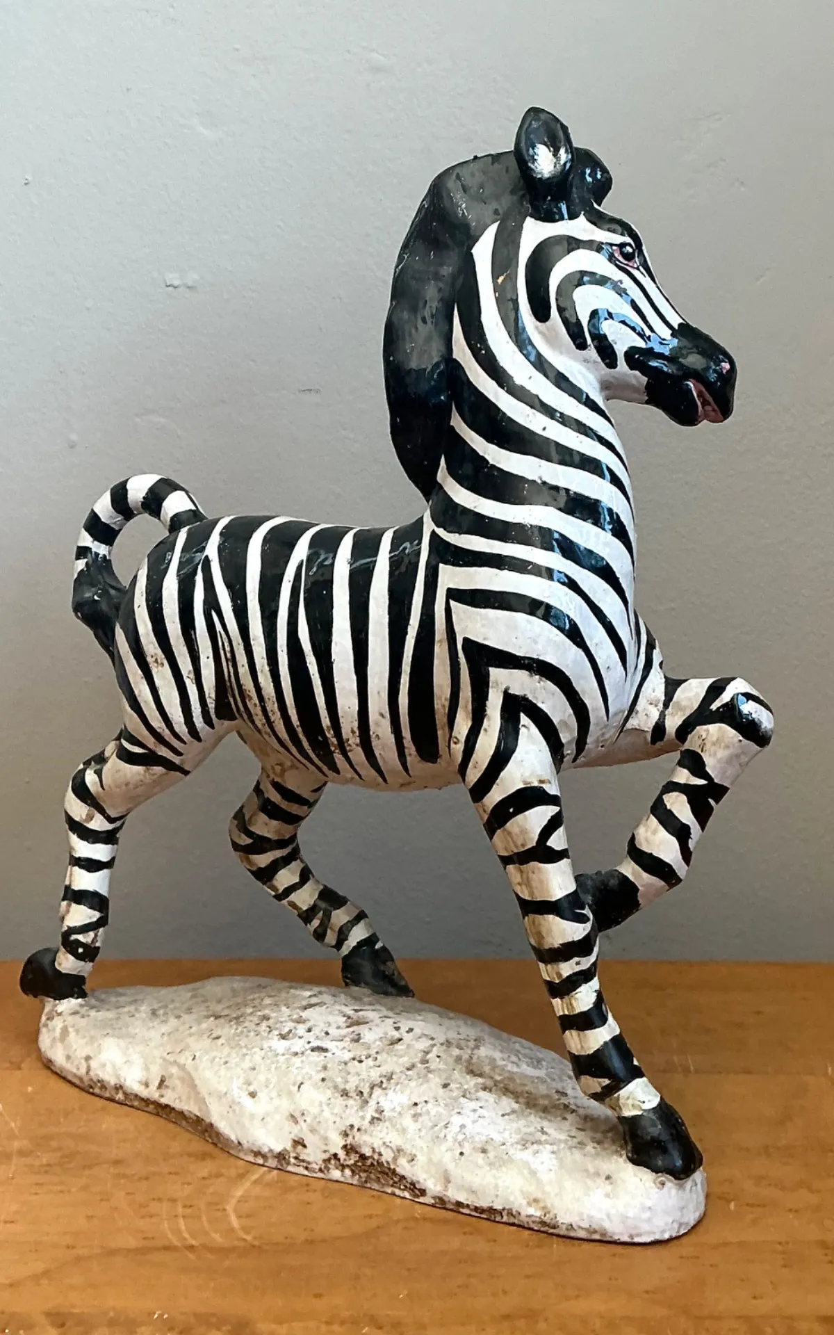 Vintage Italian Ceramic Zebra Sculpture — additional photo 4
