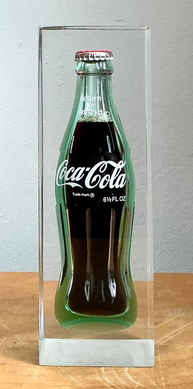 Vintage Coca-Cola Bottle in Lucite Block — additional photo 7