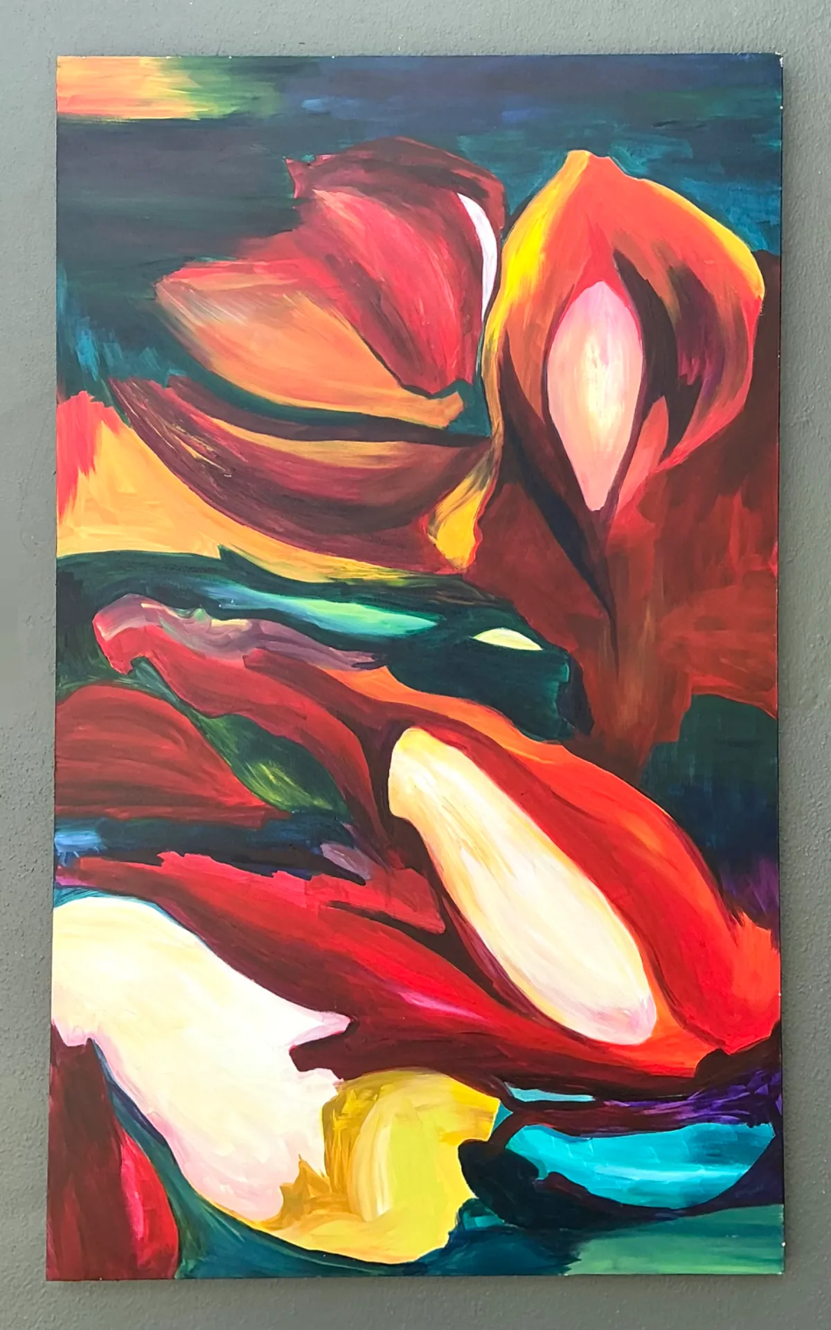 Vintage Abstract Expressionist Oil Painting on Canvas — additional photo 2