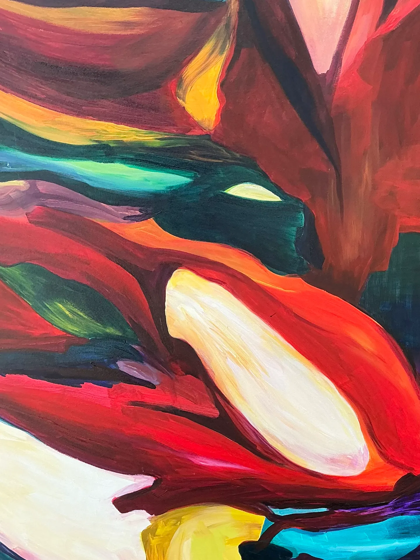 Vintage Abstract Expressionist Oil Painting on Canvas — additional photo 3