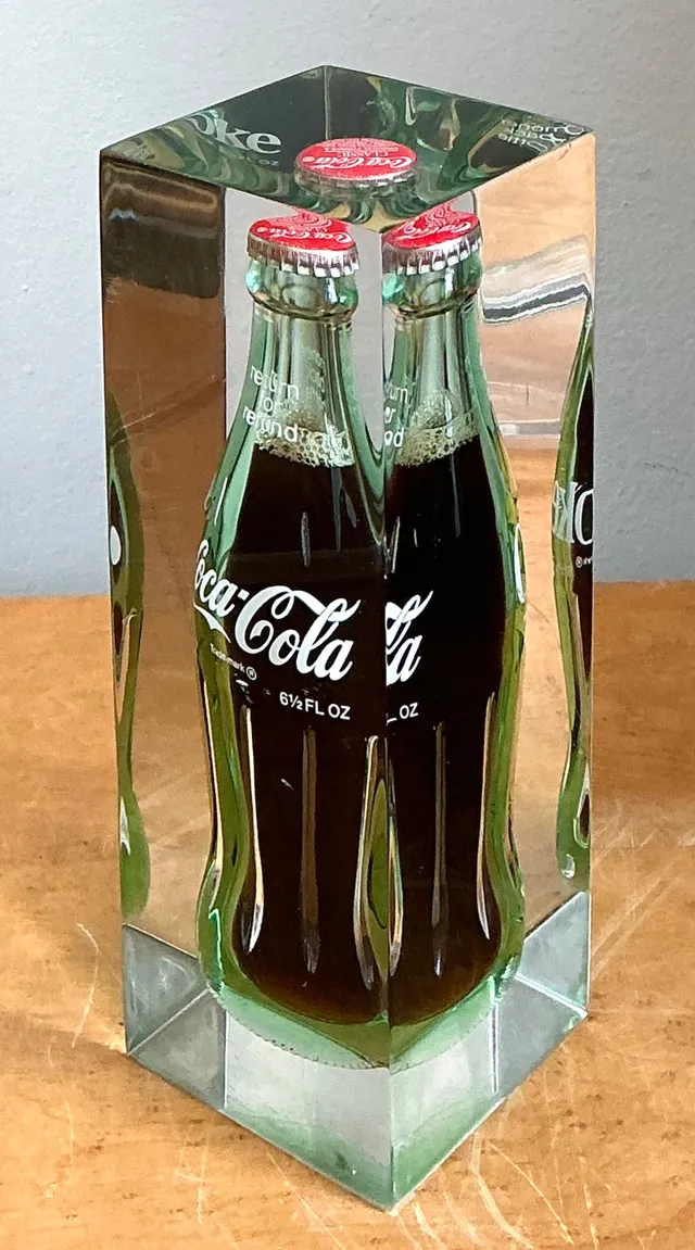 Vintage Coca-Cola Bottle in Lucite Block — additional photo 5