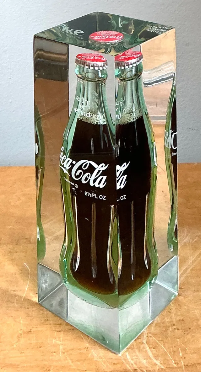 Vintage Coca-Cola Bottle in Lucite Block — additional photo 6