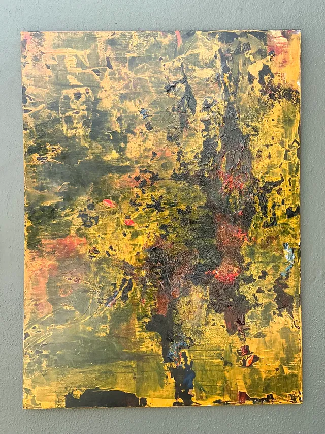 Vintage Abstract Expressionist Painting on Canvas — additional photo 8