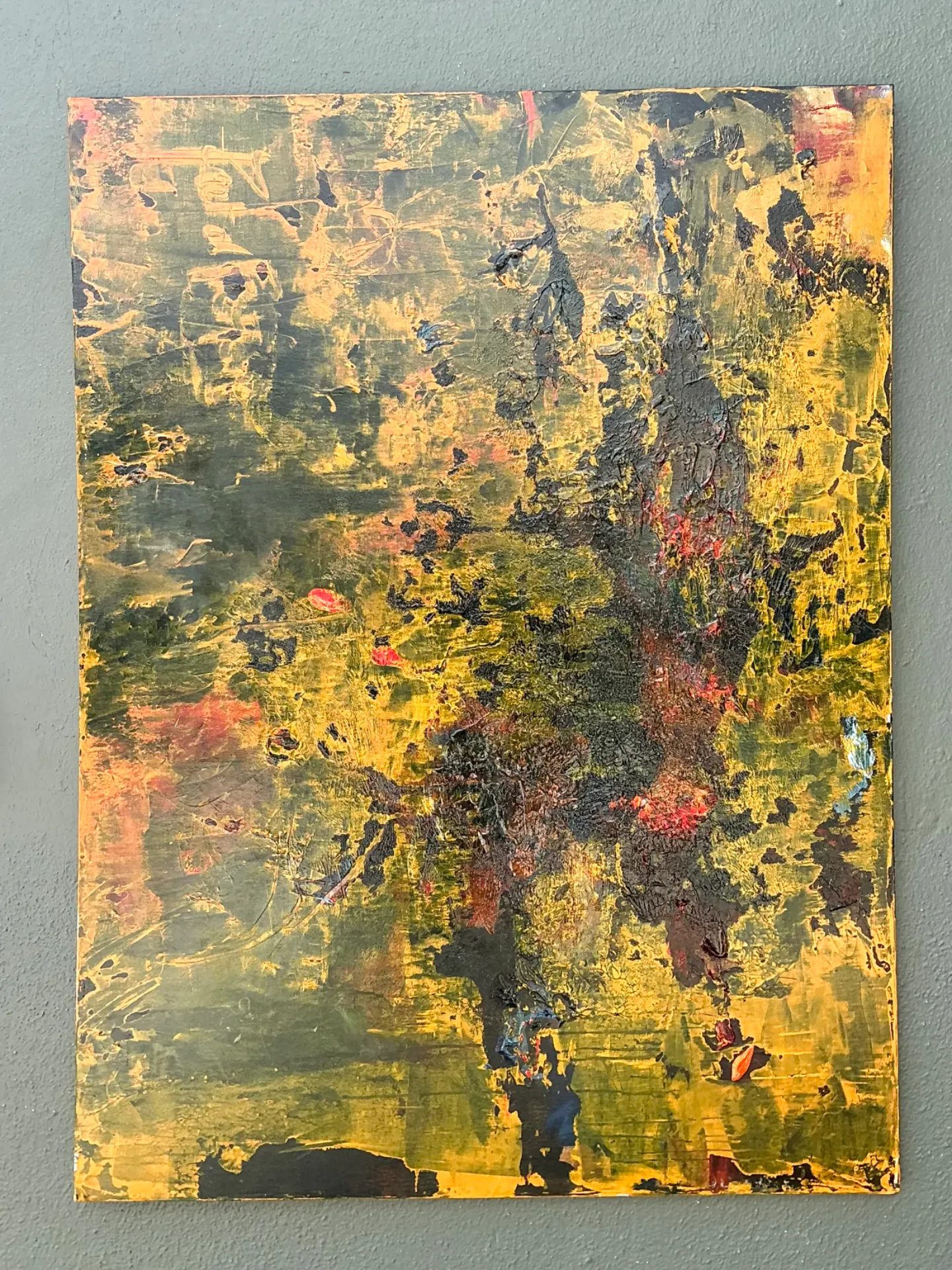 Vintage Abstract Expressionist Painting on Canvas — additional photo 3