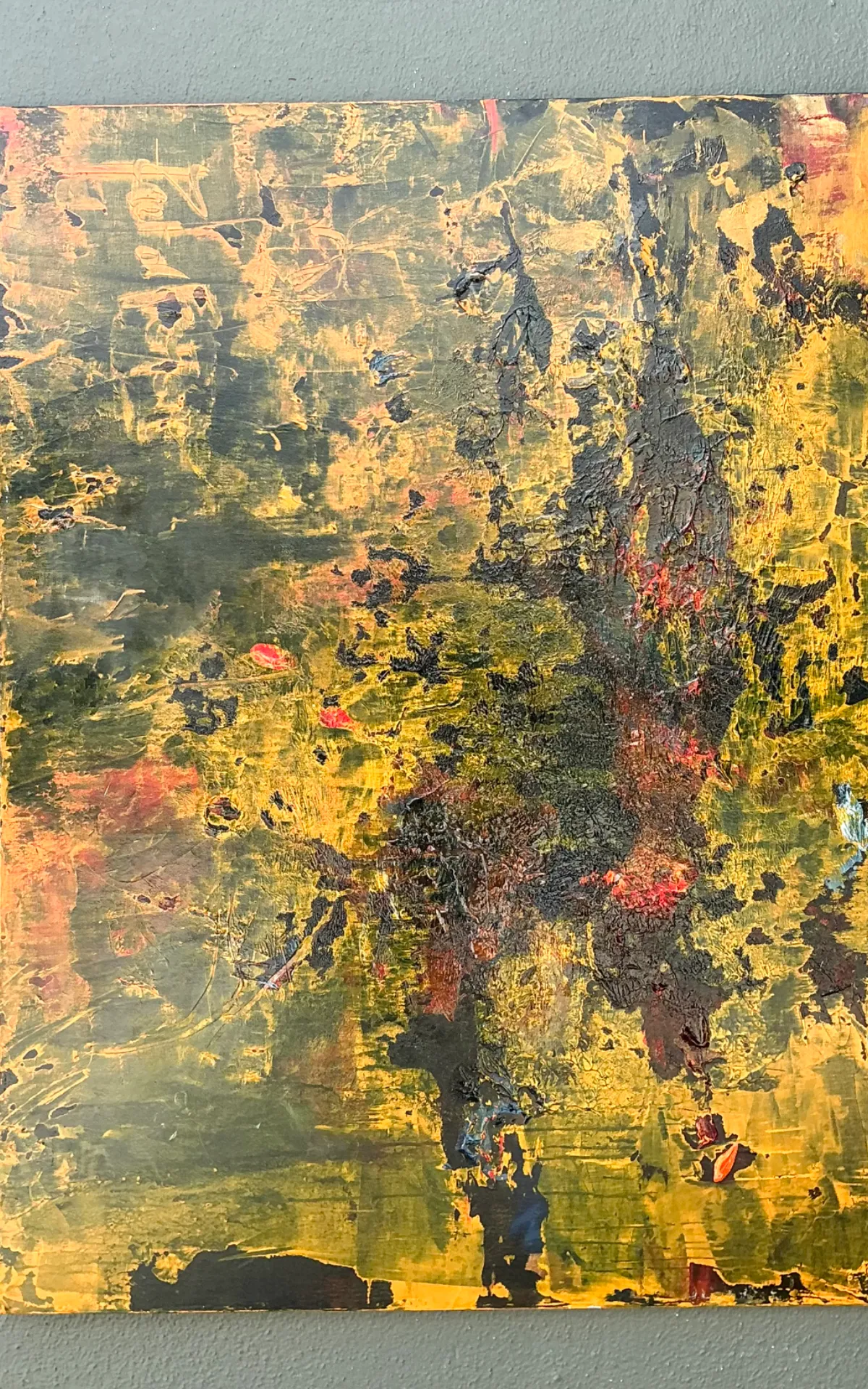 Vintage Abstract Expressionist Painting on Canvas — additional photo 3
