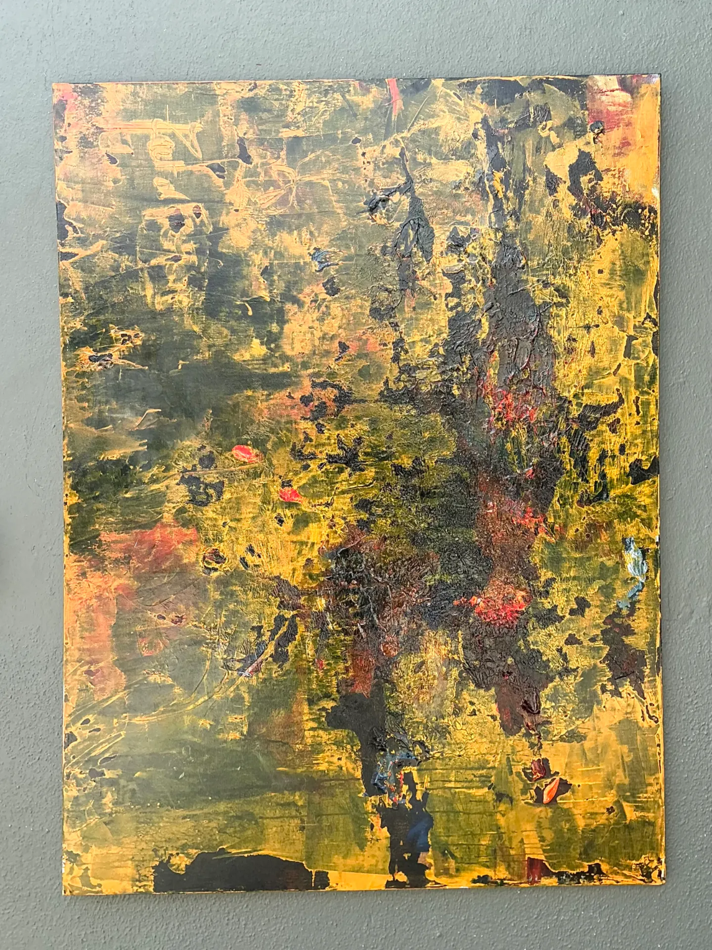 Vintage Abstract Expressionist Painting on Canvas — additional photo 1