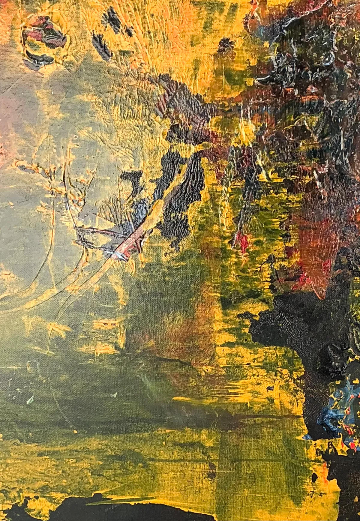 Vintage Abstract Expressionist Painting on Canvas — additional photo 6