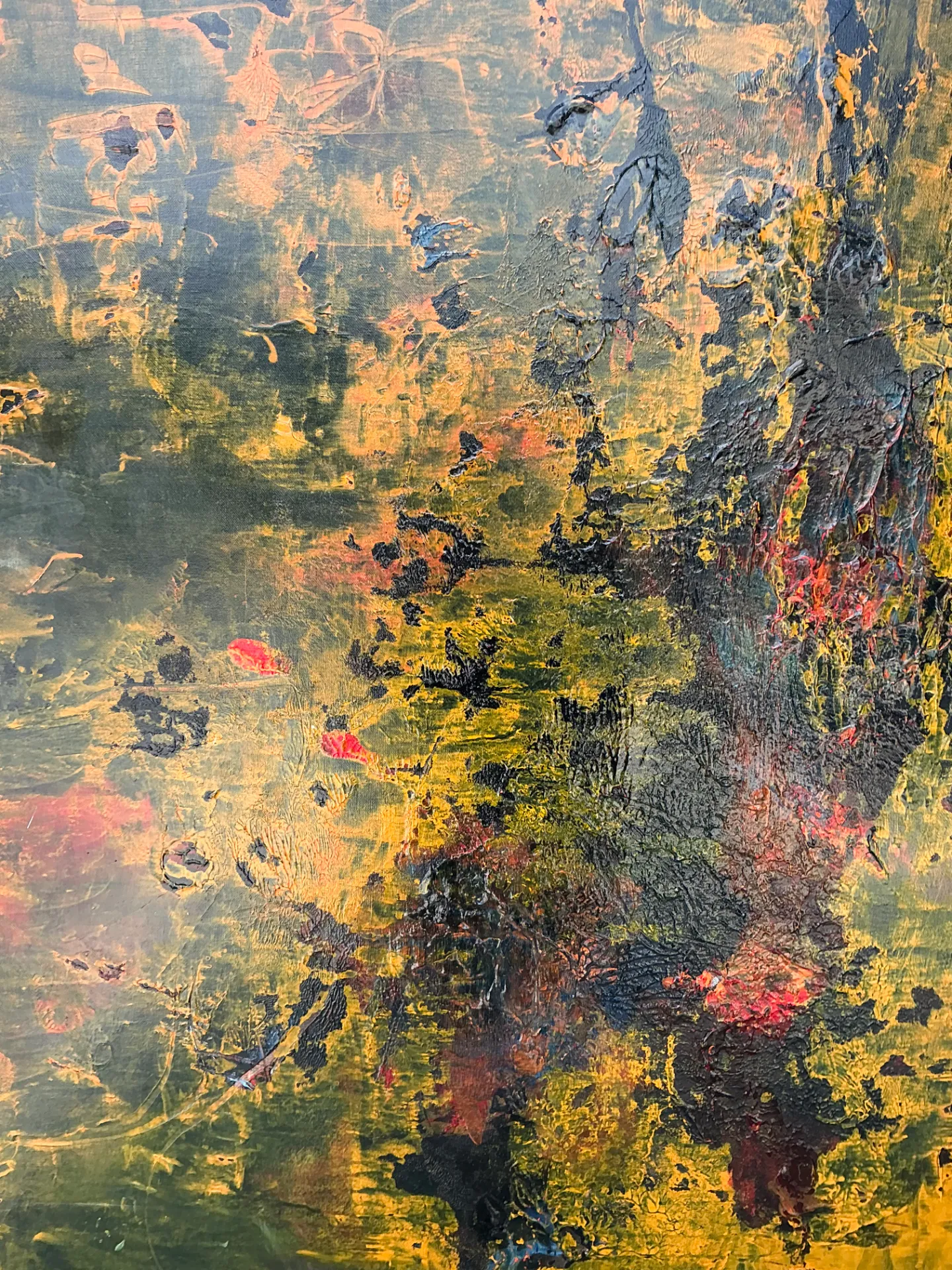 Vintage Abstract Expressionist Painting on Canvas — additional photo 4