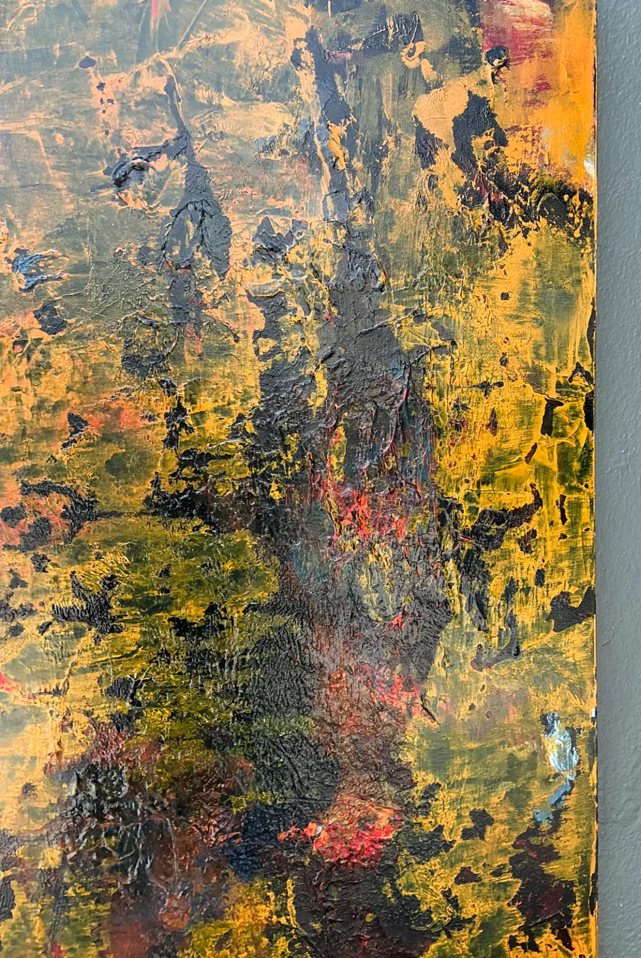 Vintage Abstract Expressionist Painting on Canvas — additional photo 2