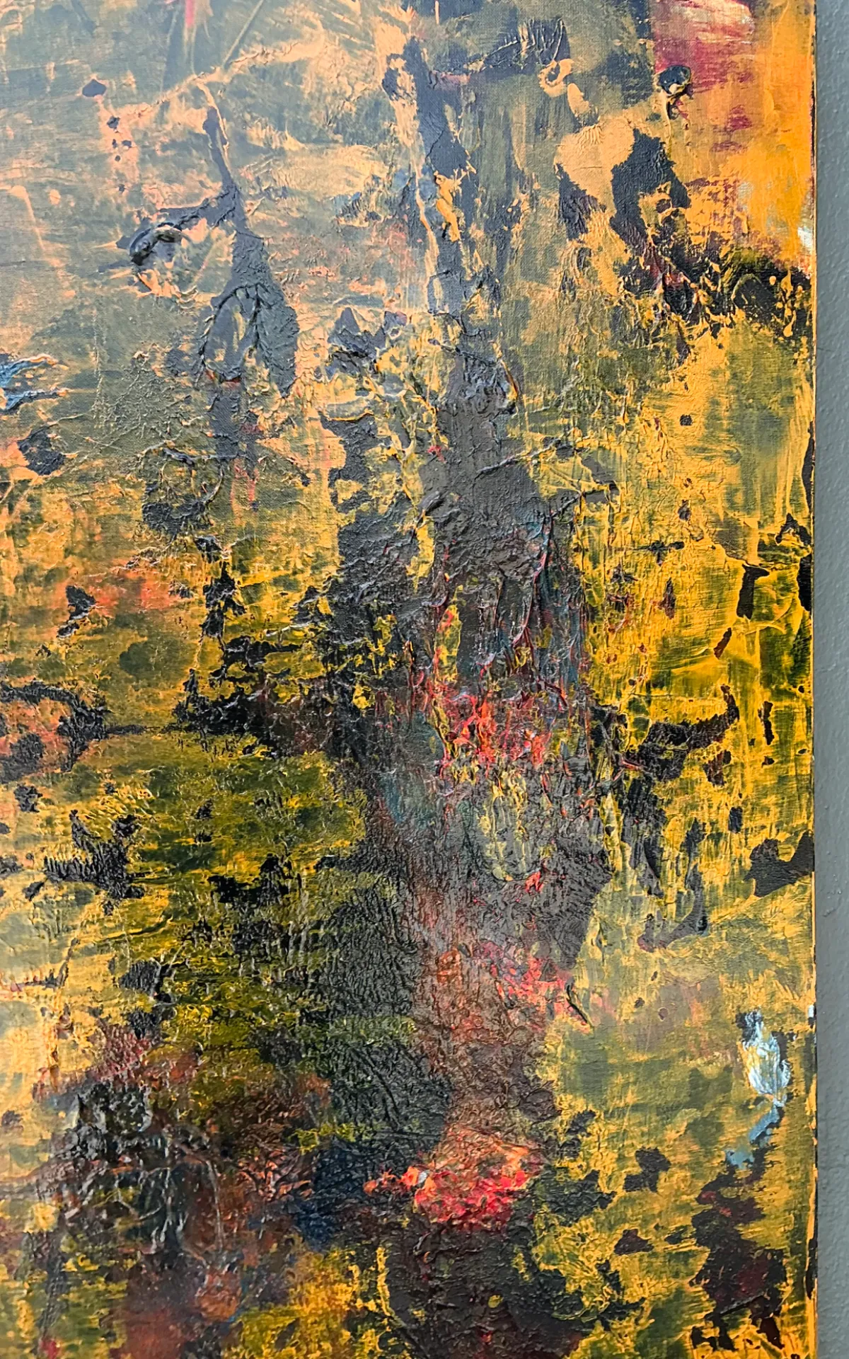 Vintage Abstract Expressionist Painting on Canvas — additional photo 2
