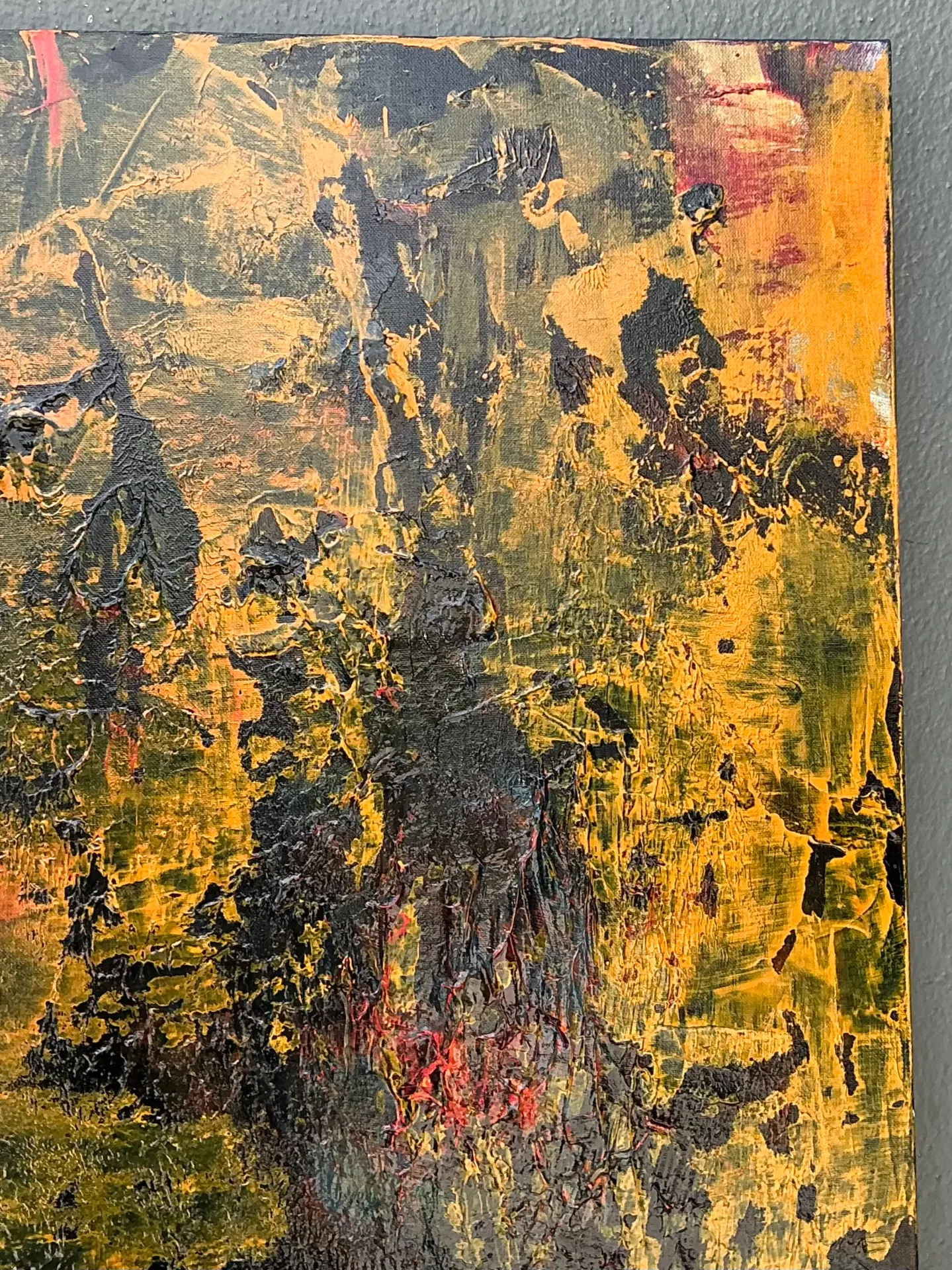 Vintage Abstract Expressionist Painting on Canvas — additional photo 5
